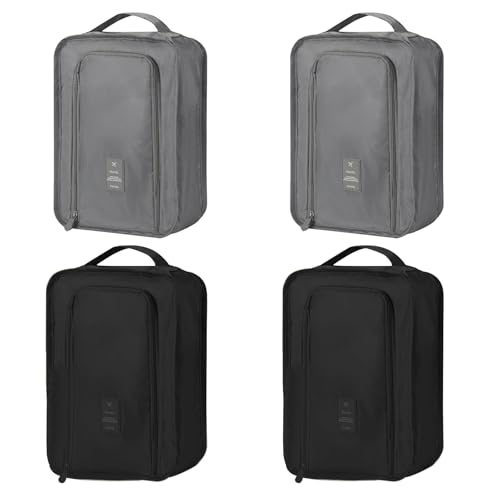 Bolsas Zapatos Viaje Portátil con Cremallera,4 Piezas Bolsas Zapatos Almacenaje con Compartimentos,Maleta Zapatos Viaje para Viajes o Almacenamiento en Casa Ropa y Cosméticos Organizador