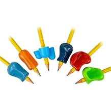 The Pencil Grip Premium Pencil Grips, Universal Ergonomic Writing Aid For Righties And Lefties, Colorful Pencil Grippers, Assorted Colors & Styles, 12 Count - PGP-012