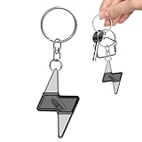 Statischer Schock-Schlüsselanhänger – Antistatischer Elektrizitätsentfernungsring, Schlüsselanhänger-Werkzeug | Tragbarer antistatischer Stab zum Entladen von Strom, sicher zu verwenden für Kinder,