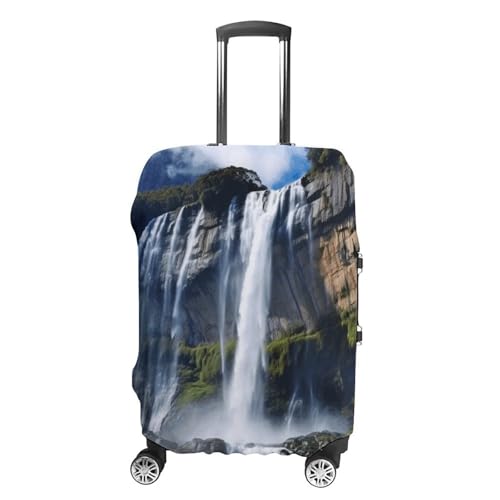 Beautiful Waterfall Luggage Cover, Elastic Luggage Protector Fits 19-32in Suitcases, Washable & Anti-Scratch Suitcase Cover for Men Women S
