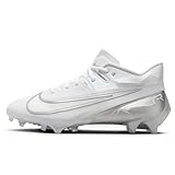 Nike Vapor Edge Elite 360 2 Men's Football Cleats (DA5457-101,White/Metallic Silver-Pure Platinum) Size 12