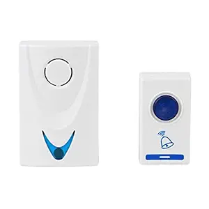 CAZINA Door Bell with Switch | Cordless Wireless Calling Remote Door Bell for | Remote Control Doorbell | Door Ringing Bell | Multi-Color