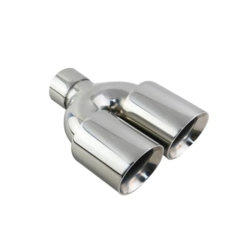 Embouts d'échappement voiture double sortie inox argent 63 mm 89 mm pour tuning