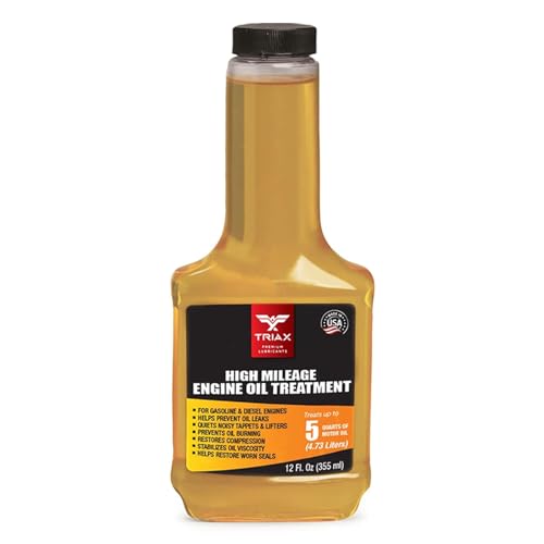 TRIAX High Mileage Engine Oil Treatment Seal Revitalizer, Corrosion Inhibitor, Viscosity