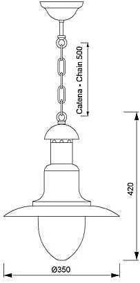 Licht-Erlebnisse Licht-Erlebnisse Maritieme lamp messing glas Ø35cm antiek design scheepslamp lantaarn hanglamp eettafel keuken photo 2