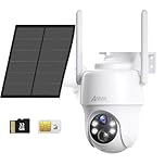 ANRAN 360° PTZ 3G/4G LTE Solar Security Camera, 2K No WiFi Security Camera, Battery Camera Outdoor, Includes SIM Card and 32GB SD Card, PIR Motion Detection, Color Night Vision, 2-Way Audio, G1 White