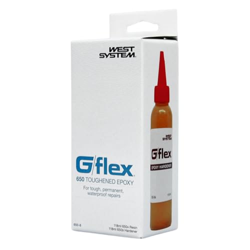 WEST SYSTEM G/flex 650-8 Two Part Toughened Epoxy Glue Pack - Heavy Duty High Strength Adhesive Pack, Glue for Plastic, Metal, Wood, Ceramic - for DIY Projects, Boat & Marine Repair