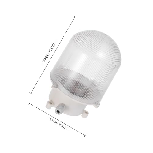 Cubierta redonda para baños y exteriores con pantalla para lámpara E27 2