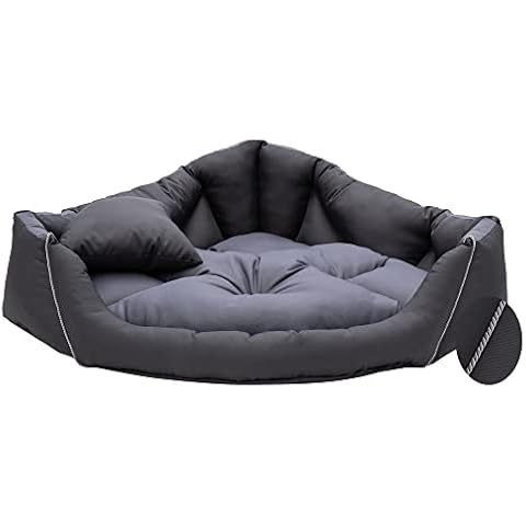 Salla Hundebett, Eckbett, wasserdichte und Kratzfeste Liegematte für Hunde, Pflegeleicht & Schmutzabweisend Cover
