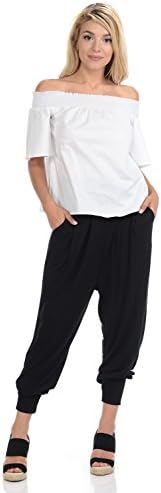 Banded Waist Harem Jogger Pants 