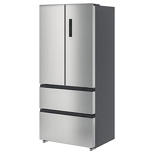 VINTERKALL French door fridge/freezer, 341/171 l, 700 freestanding/stainless steel