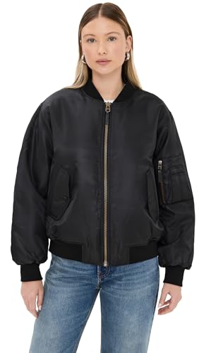 ANINE BING Women's Leon Bomber Jacket, Black, L