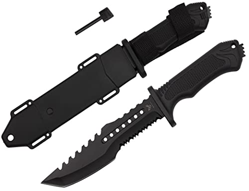 Produktfoto von HASTAA Outdoor Messer Survival Feststehende Klinge mit Holster und Feuerstahl - Camping Messer für die Bushcraft&hellip;