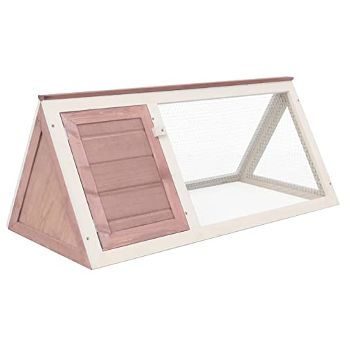 Bopdu Wood Rabbit Hutch, Cage Bunny House, Wooden Deluxe Chicken Coop Pets Cage For Small Animals Outdoor Indoor Brown #TOP3