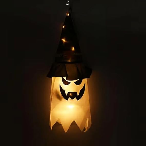 Halloween LED Light Up Hanging Ghosts, Indoor/Outdoor