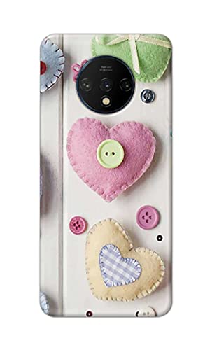 Image of PRINTFIDAA Heart Shape Hard Back Cover for OnePlus 7T Back Cover -(P6) KAT1010