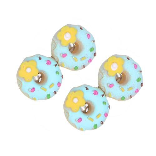 2PCS Doughnut Hair Clips for Women Girls Cute Barrettes Small Duckbill Hair Accessories Yellow Flowers