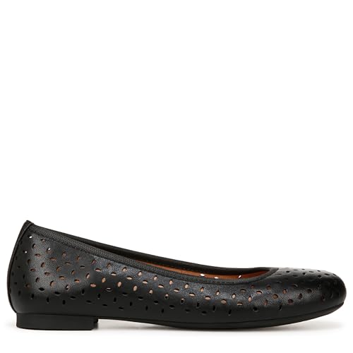 Vionic Women’s Spark Robyn ii Perf Ballet Flat- Supportive Ladies Shoes that Includes a Concealed Orthotic Black Leather 7.5 Wide by Vionic - Used condition - Image 4