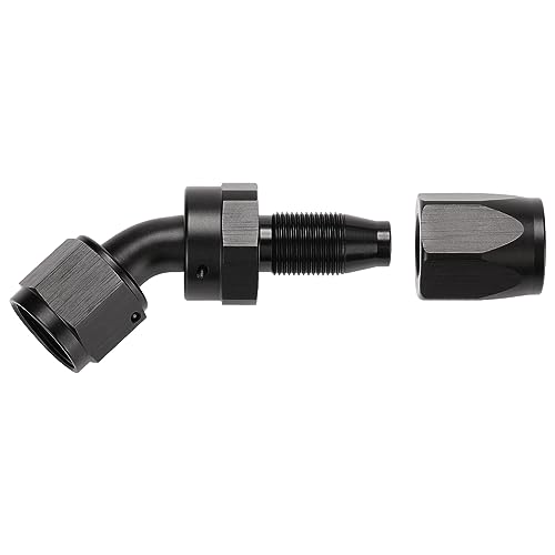 Podavelle 8AN 45 Degree Elbow Hose End Fitting Swivel Aluminum Black by Podavelle - Image 3