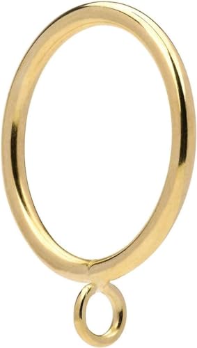 Anillo de cortina de metal, diámetro interior 38 mm, apto para barras de cortina de menos de 32 mm (dorado, 60 unidades)