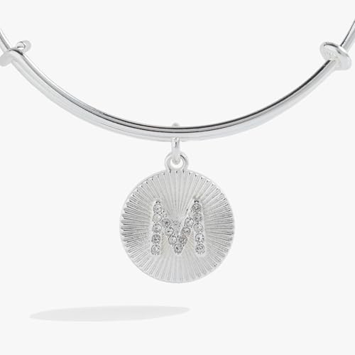 Image of Alex and Ani Initial I Pave Starburst Texture Bangle