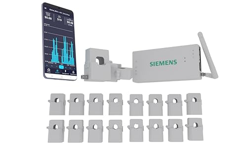 SIEMENS Inhab Smart Home Energy Monitor with 16-50Amp Circuit Level Sensors and 2-200Amp Main Sensors for Real Time Electricity Monitoring and Metering by SIEMENS - Used condition - US$241.33