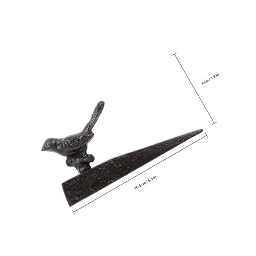 Butoir de porte oiseau déco rustique charme authentique marron - 3
