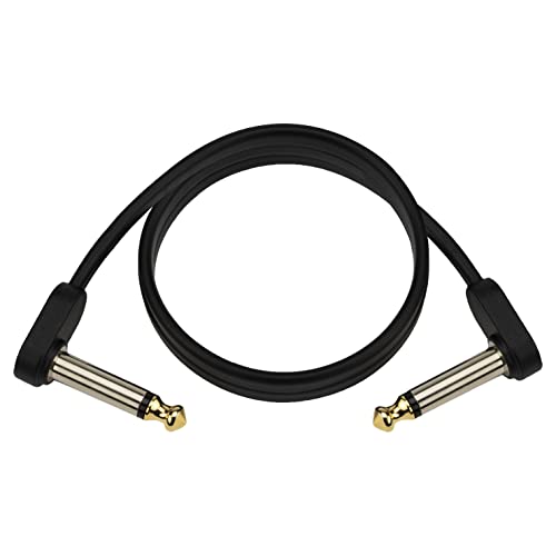D’Addario Flaches Patchkabel, 60 cm, rechtwinkliger Stecker, Einzelverpackung