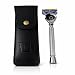 GBS 5 Blade Razor with Flexball Pivot Ball technology-All Chrome Diamond Knurled Pattern Long Handle Shaving Razor
