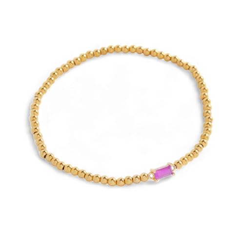 Image of Mint & Lily Gold Beaded Birthstone Bracelets for Women - 18k Gold Plated Stainless Steel Bracelet, Never Fades or Tarnishes