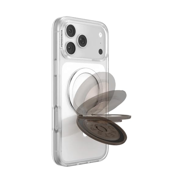 Image of PopSockets Kick-Out Grip for MagSafe, Adjustable Kickstand for Portrait or Landscape, Magnetic Stand, Neutral - Cocoa