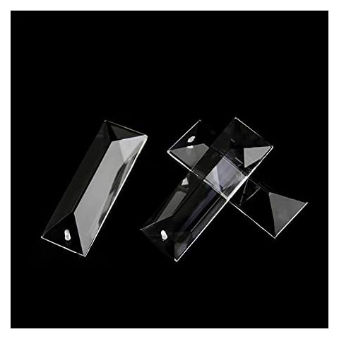 Chandelier Crystal Prisms Pendants 10 Piece Crystal Clear Prism Glass Chandeliers Pendants Parts Glass Lamp Drop Pendants Crystals Lighting Lamp Replacement Parts ( Color : 22x150mm , Size : 1 hole ) Cover