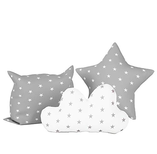 Tre morbidi cuscini per neonati, bambini, lettini, cuscini per tende, cuscini elfique di Klara Brist