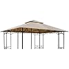 Garden Winds Durable 350 Replacement Canopy Top Compatible with 11' x 9' Gazebo Model 5LGZ7262-V4 - Beige