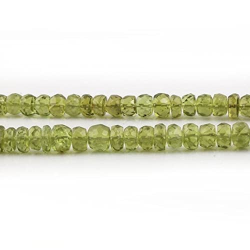 Peridot Faceted Rondelles en pierres naturelles de qualite superieure 8" SB831