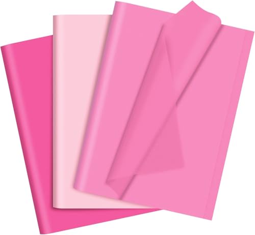 60 Sheets Tissue Paper for Gift Bags Mixed Pink Wrapping Tissue Paper Bulk for Decoration DIY Art Crafts Birthday Wedding Packaging 14 X 20 Inches
