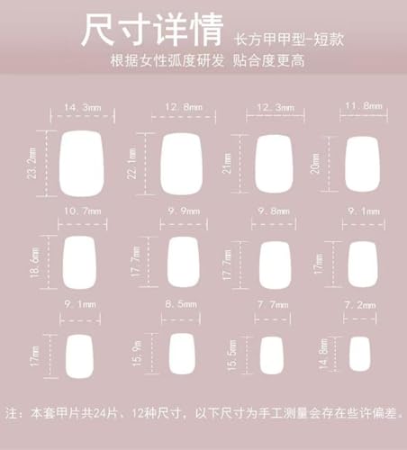 Image of White French Tip Press on Nails Gold Chrome Fake Nails Flower Glue on Nails with Pearl Design Medium Square Stick on Nail Reusable Artificial Acrylic Full Cover Nail for Women Girls Manicure 24Pcs
