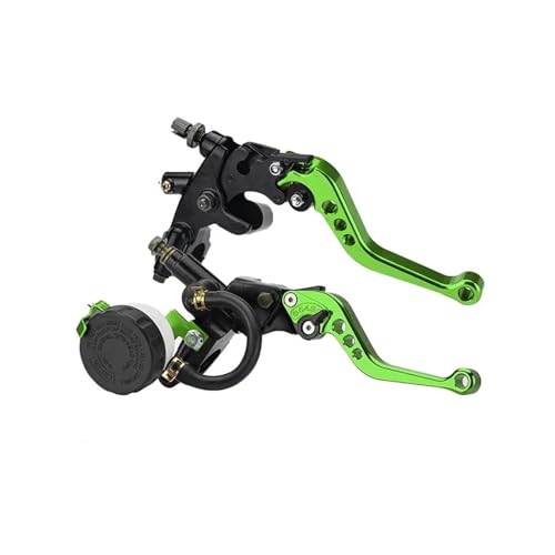 Levier de frein et d'embrayage moto hydraulique universel vert 22mm pour guidon de moto