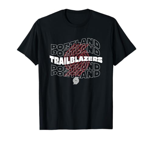 NBA Portland Trail Blazers Wave Outline Team Logo T-Shirt