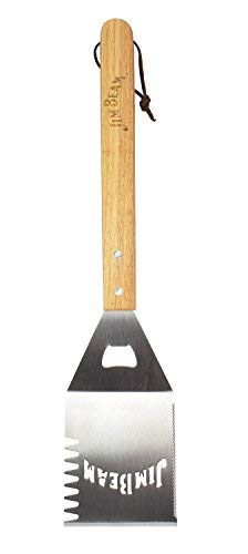 Jim Beam Jb0194 3-Piece Barbecue Tool Set With Stainless Steel Cleaning Brush, Silver #TOP3