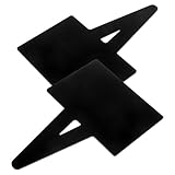 FIXOSHEE 2 Piezas de Cartel de Precio Cuadrado Negro, Tablero de Letrero Borrable Multifunción, Resistente al Agua para Supermercado y Comercio, Señal de Precio para Fruterías y Tiendas