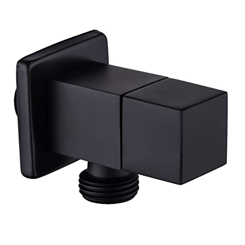 Valve noire G1/2 robinet d'arrêt mural laiton noir pour douche italienne
