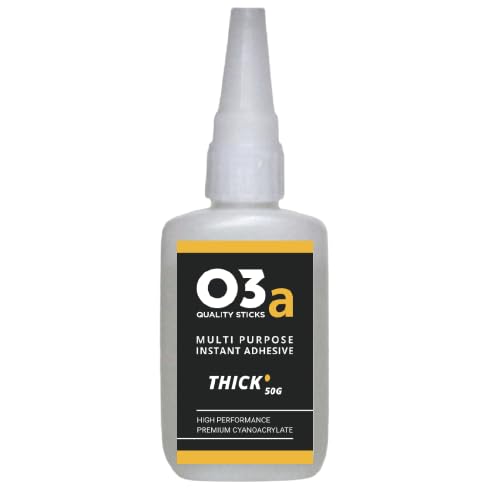 O3a Cyanoacrylate Instant Adhesive | Thick | Clear | 50g | MADE IN BRITAIN