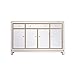 Elegant Decor 56 inch Mirrored credenza in Gold