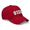 Zip Code 91331 Hat Los Angeles California CA Dad Cap Embroidered Dad Hat Baseball Cap with Adjustable Buckle Strap Cranberry #1