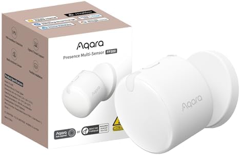 Aqara Präsenzsensor FP300 Drahtloser 5-in-1 Sensor, Thread & Zigbee | mmWave, PIR, Licht, Temperatur- & Feuchtigkeitserkennung, Kompatibel mit HomeKit, Home Assistant, Alexa, Googl