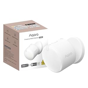 Aqara Präsenzsensor FP300 Drahtloser 5-in-1-Bewegungsmelder mit mmWave, PIR, Licht, Temperatur- & Feuchtigkeitserkennung, Thread & Zigbee, Kompatibel mit HomeKit, Home Assistant, Alexa, Google Home