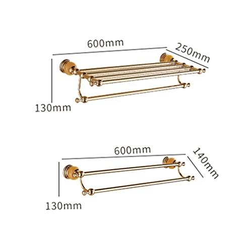 Support de salle de bain LiChA double tige avec barre à serviettes