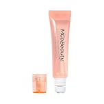 MCoBeauty - Glow and Treat 2-in-1 Lip Treatment - Peach Scent - Moisturising Lip Oil with Squalane and Roller Ball Applicator - Glossy Shine Finish - Holiday Essentials - 10ml