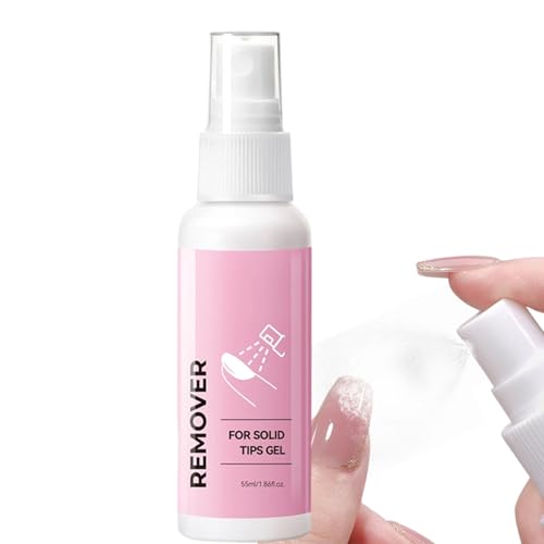 Appuyez sur le dissolvant des ongles - Nettoyer de vernis en gel pour les ongles | 55 ml Spray de dissolvant à colle à la colle avec formule douce pour la maison Salon Voyage débutants Empiler les con